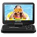 DBPOWER 10.5-Inch Portable DVD Player with Rechargeable Battery, SD Card Slot and USB Port - Black