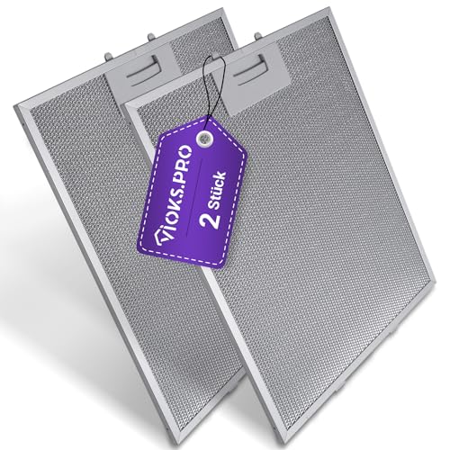 Vioks.pro Set 2x Filter Dunstabzugshaube 310x250mm Ersatz für Bosch 00353110/353110 Fettfilter Dunstabzugshaube Metall, Siemens Dunstabzugshaube Filter Metall