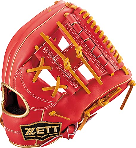 ゼット(ZETT) 軟式野球 グラブ ネオステイタス オールラウンド用 右投げ用 レッド×オークブラウン(6436) サイズ:4 BRGB31130 3枚目