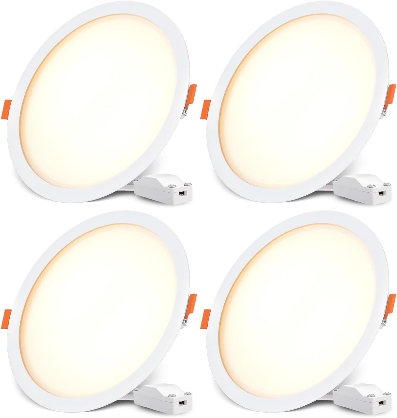 LVWIT Led Downlights Ceiling,24W Bathroom Spot Lights Ceiling,Led Recessed Ceiling Lights,Panel Lighting,Ceiling Spotlights,2650LM,3000K,4000K,6500K Bathroom Ceilings Downlight(4pcs)