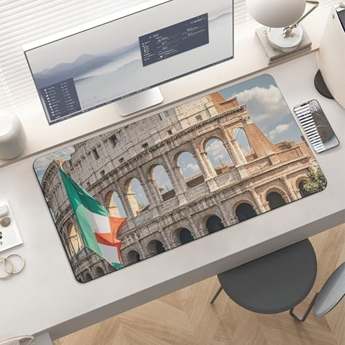 Protector para escritorio con diseño Coliseo Romano y bandera italiana miniatura 6