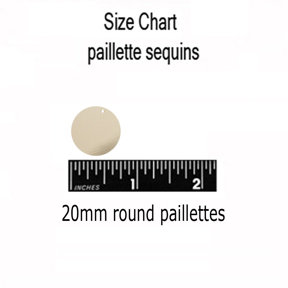 20mm Round Sequin Paillettes Crystal Iris Loose Sequins for Embroidery, Applique, Arts, Crafts, and