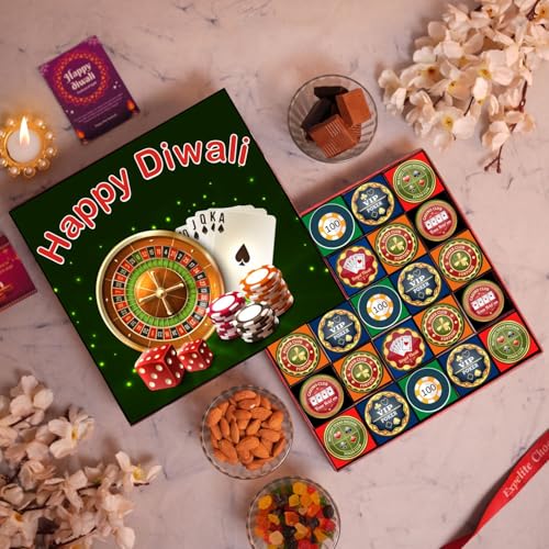 Image of Expelite Diwali Chocolate Gift Box | 25 Piece Chocolate Box | Diwali Gifts for Family and Friends in 500