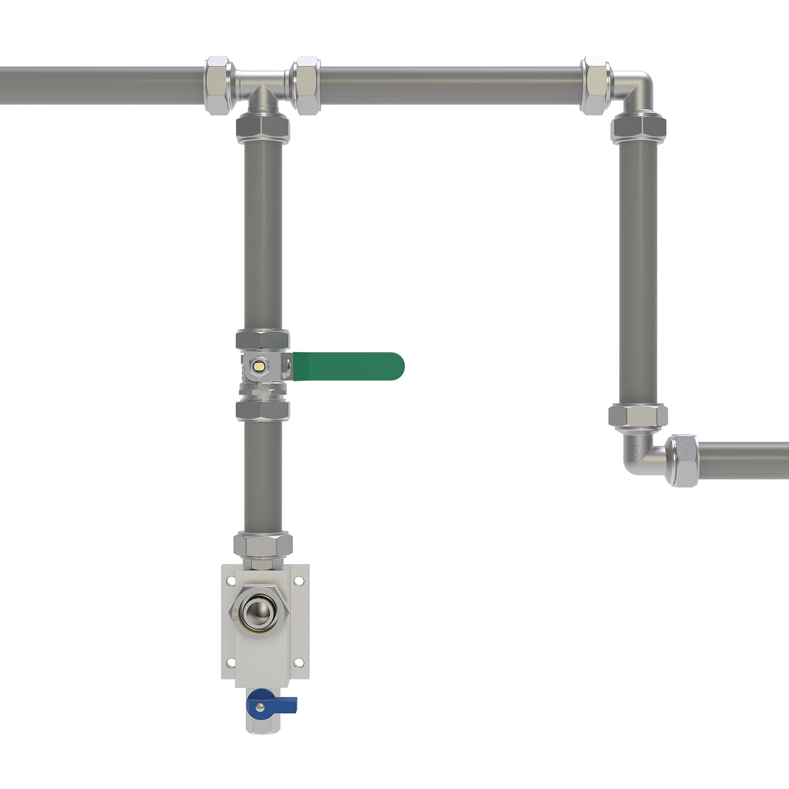 4 accesorios de codo iguales de 3/4 pulgadas para tubos de 3/4 pulgadas compatibles con sistema de tuberías de aire comprimido, kit de accesorios de compresor para sistema de línea de aire de tienda