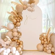 SoarDream Beige Spandex Arch Cover 6FT Photo Arch Backdrop Cover Stretchy Backdrop Chiara Wall Arch Stand Cover for Wedding Birthday Balloon Decorations- Ideal for Balloon Arches