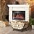 Venkuber Firewood Rack - 25 inch Outdoor Indoor Metal Firewood Holder With Thickened Trapezoid Base-Double Coated Waterproof Rustproof Fireplace Firewood Stand