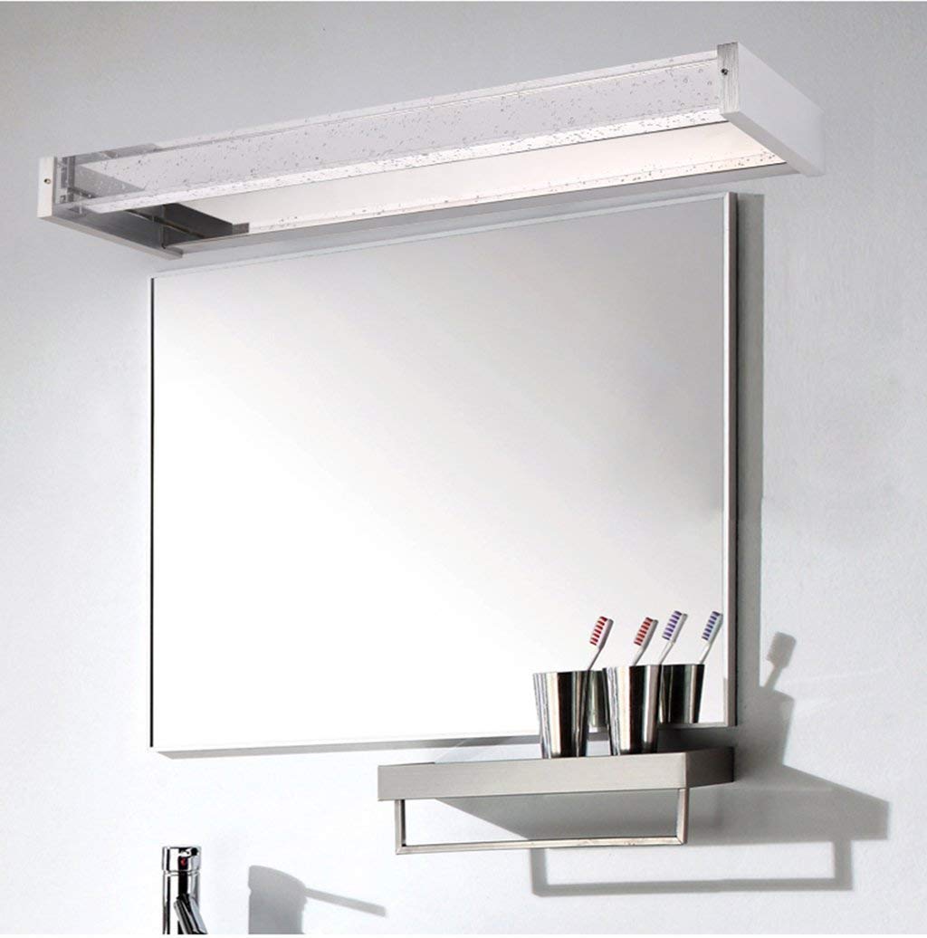 Badspiegel Lampen Spiegel-Front-Lampe Led-Badezimmer-Spiegellampe, Feuchtraum Nebel Kristallwand-Lampen Edelstahl Spiegelschrank Lampe Wandleuchten/60Cm