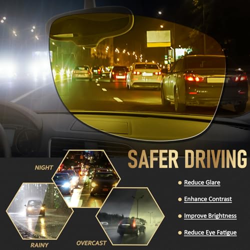 GQUEEN Classic Polarized Night Driving Sunglasses for Mens Womens Bundle2