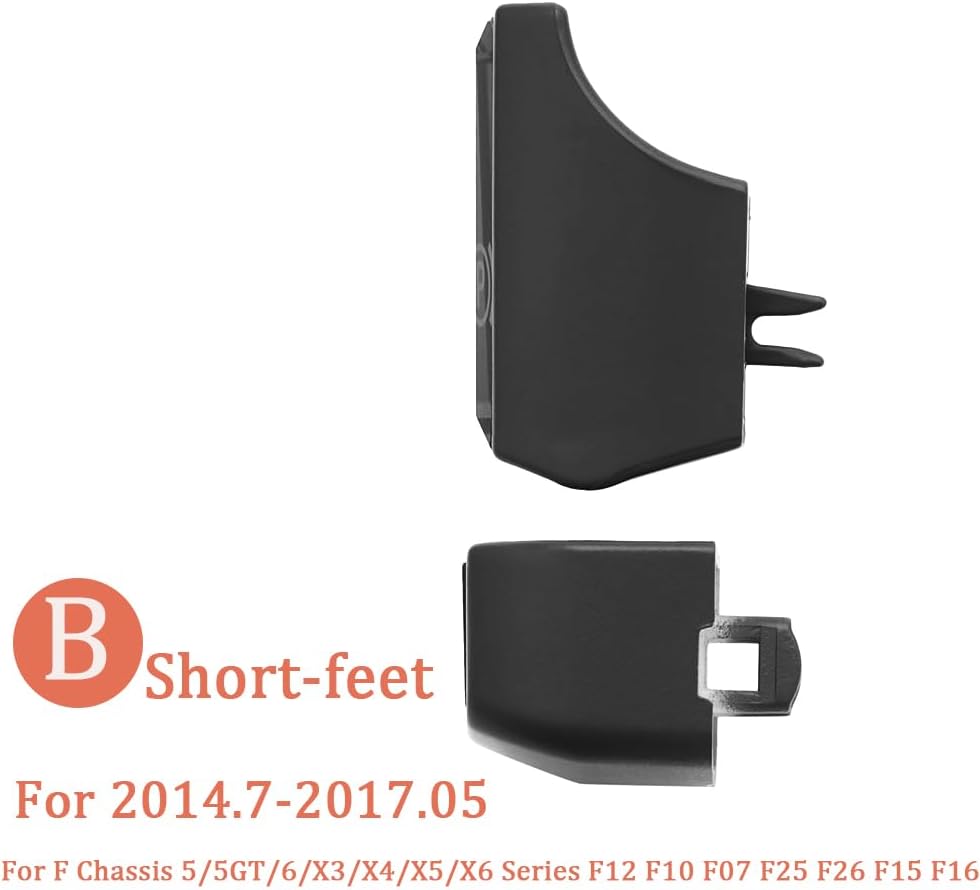 Black Car Electronic Parking Switch Brake P and AUTO H Button Cover Replacement for BMW 5/5GT/6/X3/X4/X5/X6 Series F Chassis F12 F10 F07 F25 F26 F15 F16 2014-2017(Short-feet)