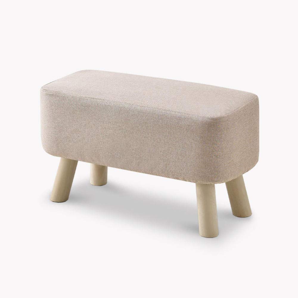 Pouf réglable rembourré avec repose-pieds en bois max 100kg