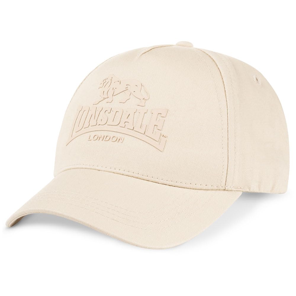 Lonsdale Men's Cray Baseball Cap, Off White, One Size