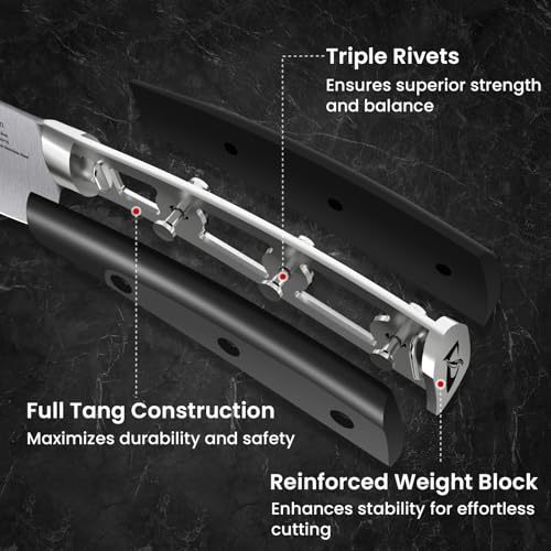 Image of CoquusAid Knife Set, Upgrade 15 Pcs Knife Block Set with Widened Ventilated Slot, German Stainless Steel Kitchen Knives Set with Sharpener, Professional Chef Knives Set, Full Tang Ergonomic Handle