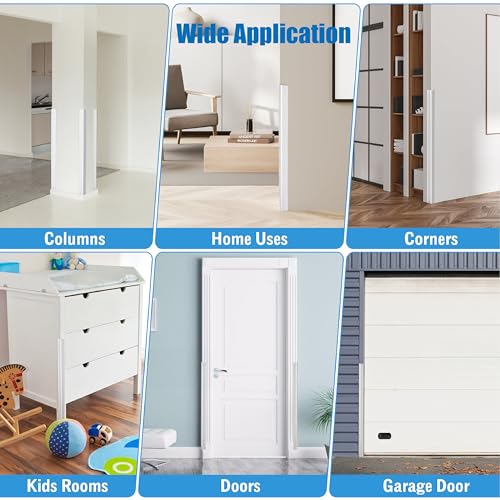 Image of Wall Corner Protectors 4 Pack,1.57x1.57x23.62x0.12 inch PVC Double Side Proof Corner Guards for Sharp Edges, Self-Adhesive Corner Protectors for Home, Kindergarten,Thickness-3mm(0.12 in)