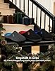 VeraCosy Herren Zweifarbige Hausschuhe Memory Schaum Pantoffeln, Dunkelgrau/Blau, 44/45 EU #2