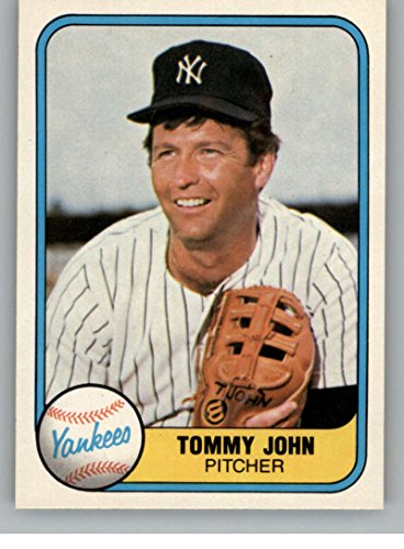 1981 Fleer #81 Tommy John New York Yankees Official MLB Trading Card in Raw (EX-MT or Better) Condition