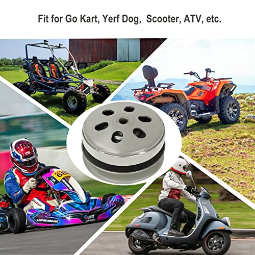 Batoneco Rear Clutch Assembly With Driven Pulley & Clutch Bell For Gy6 125Cc 150Cc 157Qmj 152Qmi 4-Stroke Engine, 19 Spline, Scooter Atv Go Kart #TOP5