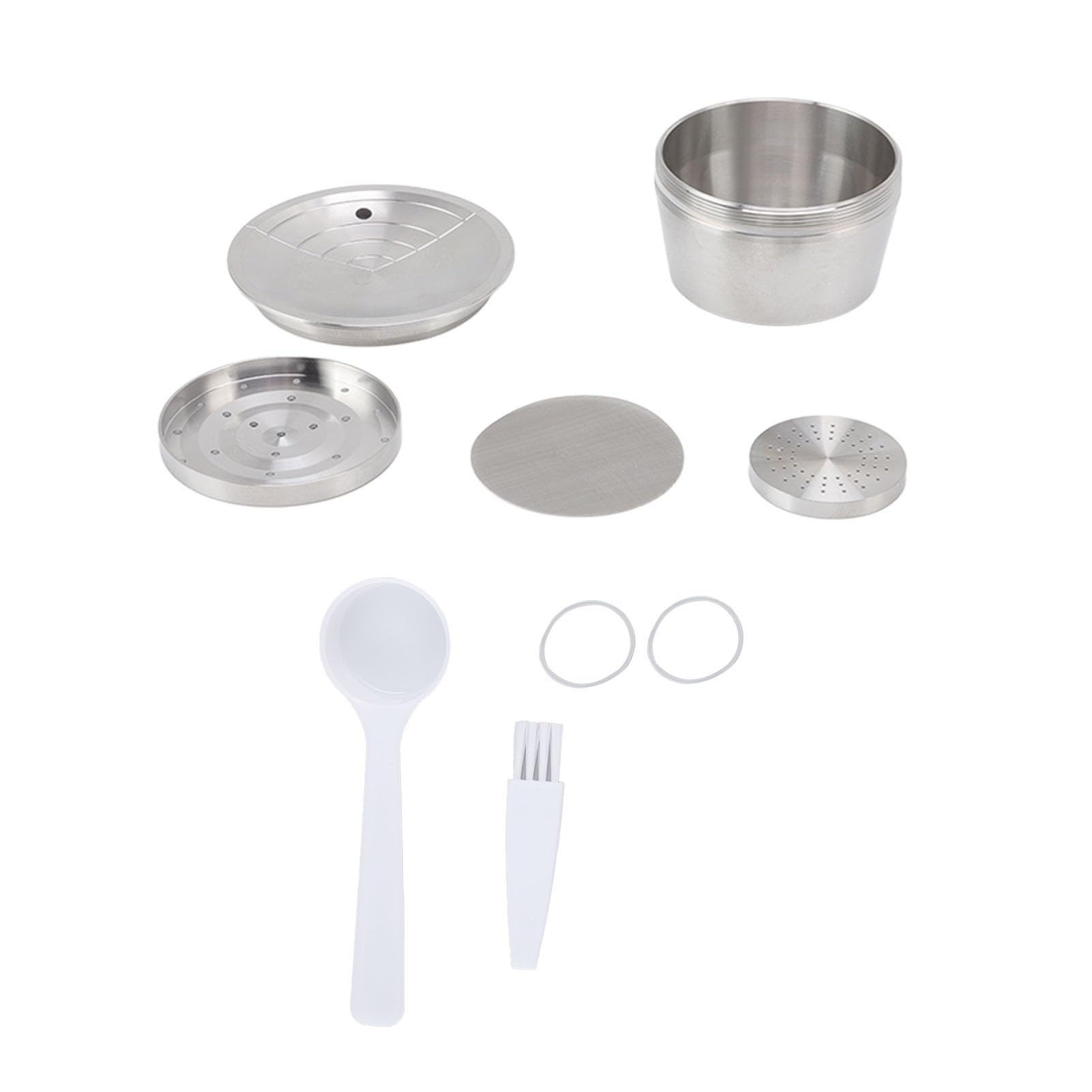 Cápsulas de café Recargables, Kit de Cápsula de Acero Inoxidable Filtro Reutilizable Filtro Waycap Dolce Junta Junta Cosco PRESIÓN PRESIONAND
