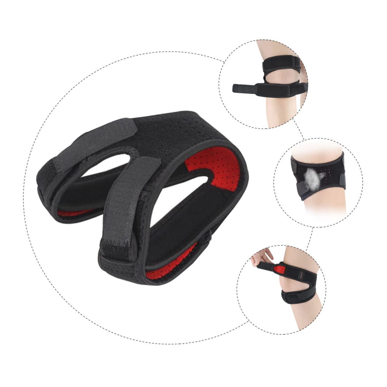 FOMIYES 3pcs Patella Strap Knee Support Breathable Compression Brace for Sports Comfortable Fit for Running Basketball Cycling Reduces Patella Tendon Strain