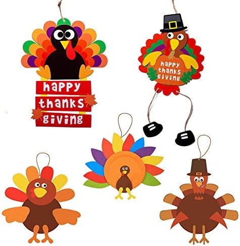 AMAZYJ Turkey Craft Kits Thanksgiving & Autumn |Thankful Turkey M...