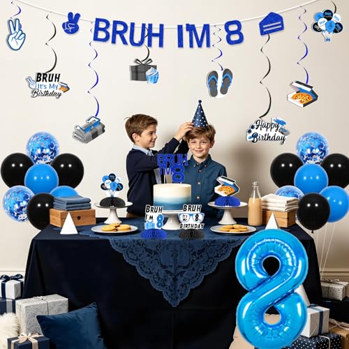 Panoplie anniversaire 11 ans garçon avec ballons et centres de table festifs - 4