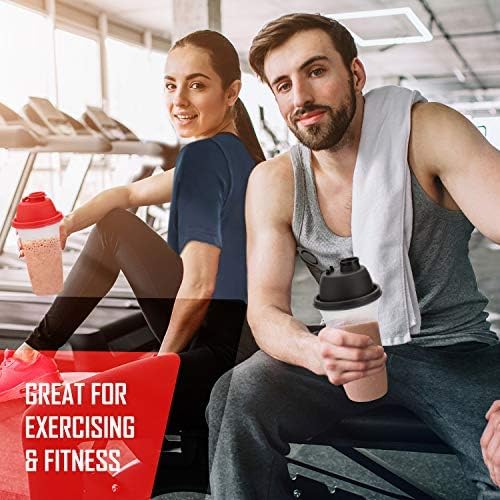 Miniatura 3 de SIGNORA WARE Shaker Bottles  Botella de plástico para batido de proteínas de 17 onzas para batidos y licuados de reemplazo de comidas, bebidas,