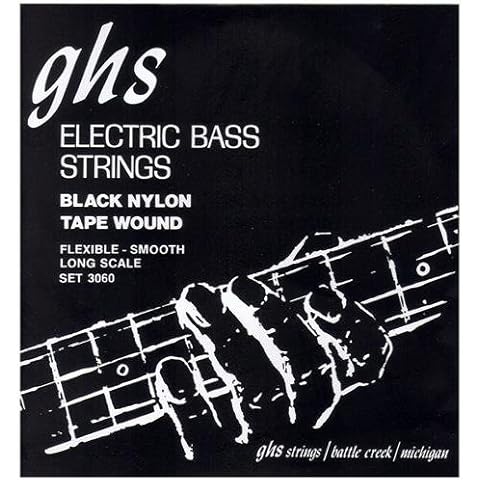 GHS 3060 Medium Tapewound Black Nylon Electric Bass 4 String Set (50-105) Cover