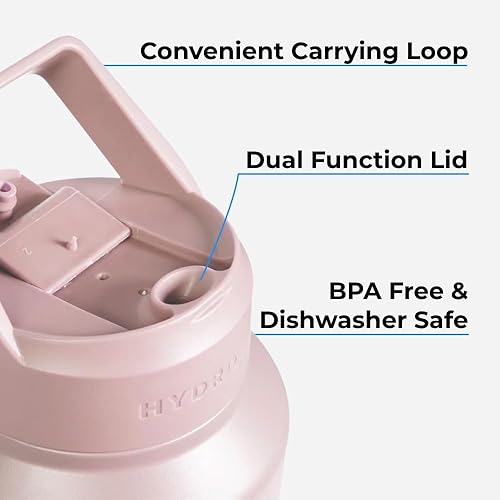 Miniatura 3 de HydroJug Botella de agua de medio galón de acero inoxidable 64oz