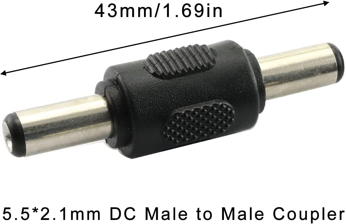 Image secondaire de Câble d'extension DC mâle à mâle 5,5 x 2,1 mm pour CCTV et LED
