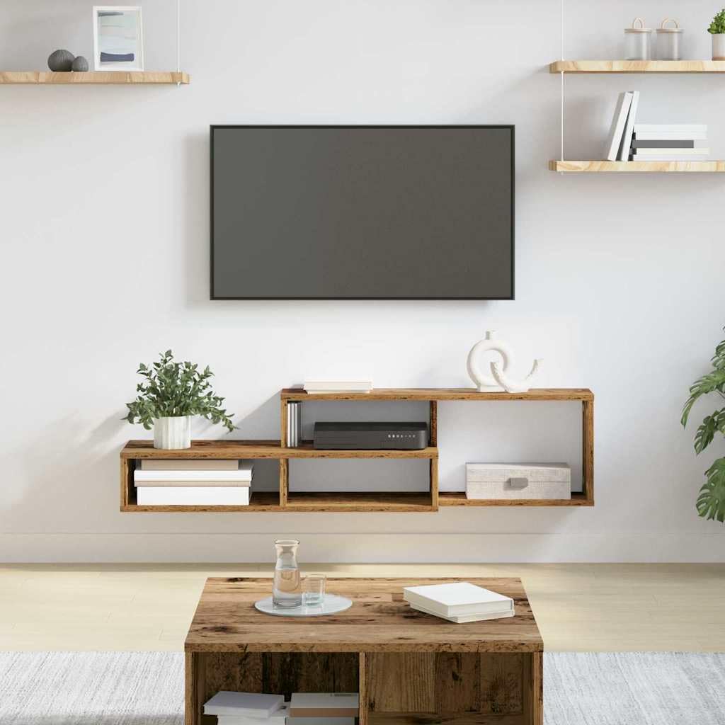 Mobile TV da parete, 120 x 25 x 28,5 cm, in legno opaco