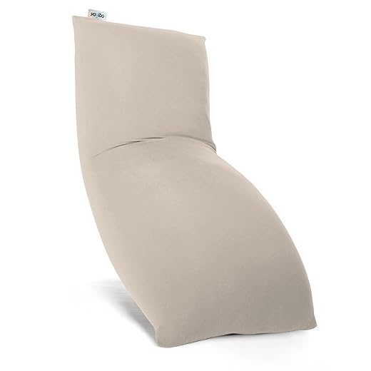 Yogibo Max 6-Foot Beanbag Chair, Bean Bag Couch with a Washable Outer Cover, Customer Favorite Cozy Sofa for Gaming, Reading, and Relaxing, Filled with Soft Micro-Beads, Light Grey
