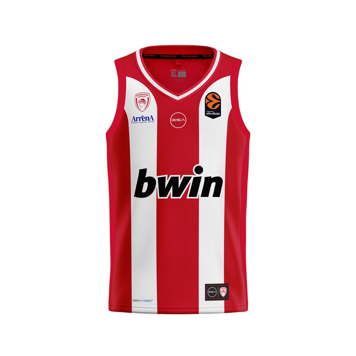 GSA Koszulka Koszykarska Unisex Olympiacos B.C. Oficjalny Strój EuroLeague 2025/26
