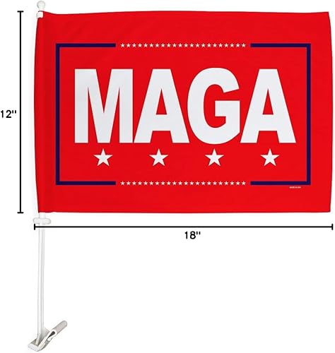 Miniatura 4 de Trump Flag Bandera de coche para decoración de ventana de vehículo, clip en pequeño tapiz Pro Trump 2024 MAGA Bandera para Carros accesorios de