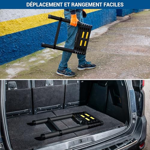 Teleskopleiter Telescoo7, 2 m, Aluminium, faltbar, ausziehbar, Arbeitshöhe max. 2,9 m, Standard EN131, Hostrom