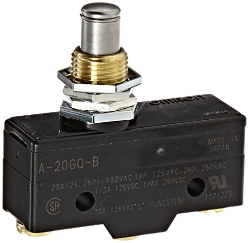 OMRON Industrial Automation A-20GQ-B Micro Switch, Plunger, SPDT, 20A, 500V