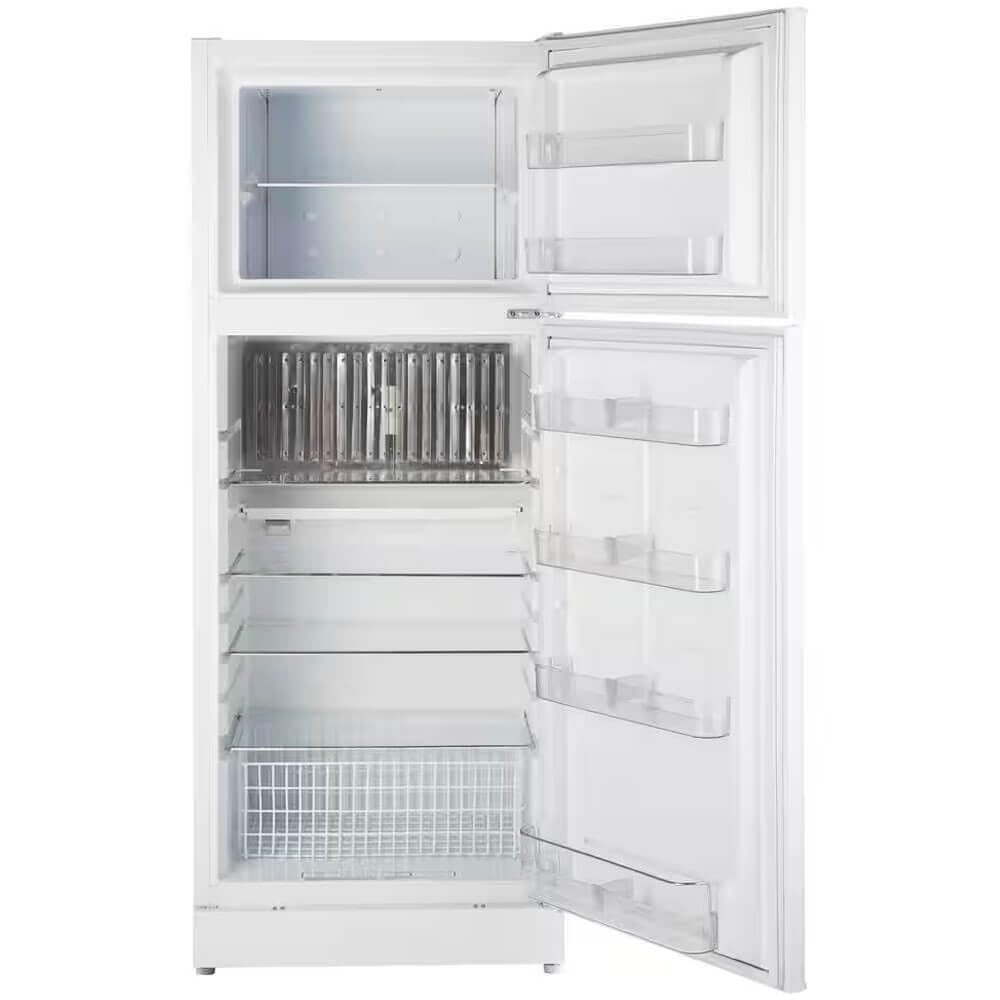 Unique Appliances UGP-14C SM W 14 Cu. Ft. Propane Top Freezer Refrigerator, White; Convenient Front-Mounted Controls with Removable Protective Kick Plate; Dual Power (Primary Propane, 110V Backup) on Fridge.com