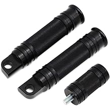 Dreamseek Motorcycle Shifter Toe Peg+Knurled Foot Pegs Rest Compatible with Harley-Davidson Sportster Dyna Touring Male Peg Mount Footrest Pedal (Black)