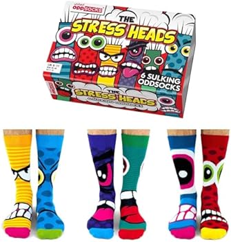 United Oddsocks - Stres Kafaları - Erkekler için 6'lı Renkli