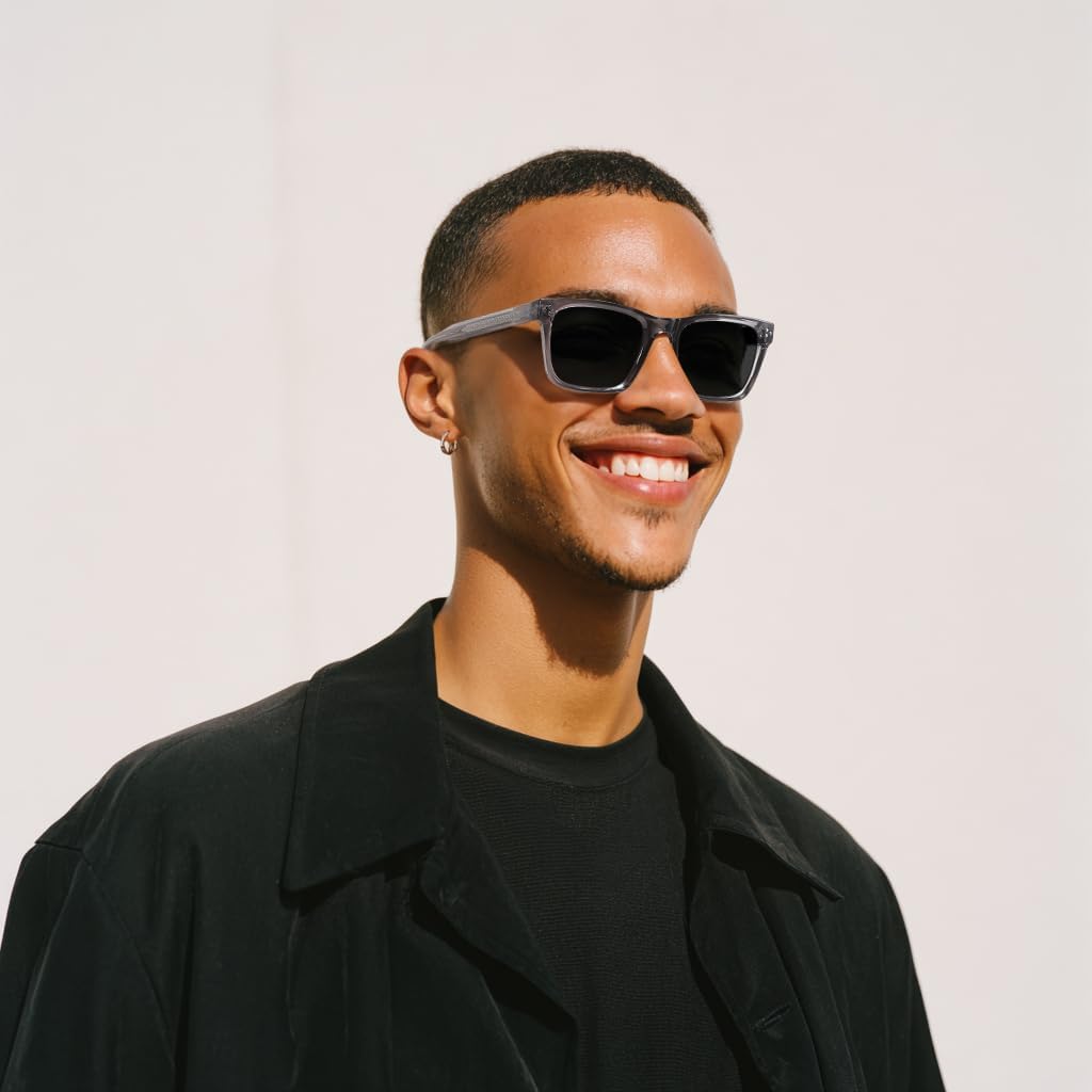 FEISEDY Square Sunglasses For Men Women Polarized Trendy Chunky Thick Frame Rectangle Shades Sun Glasses UV400 B0294 - Image 2