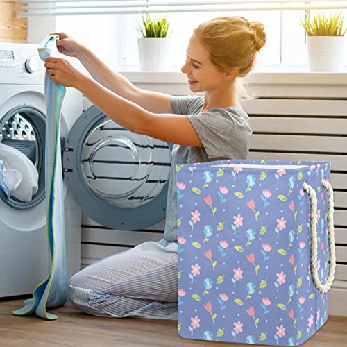 Panier à linge imperméable anti humidité sac à linge chic fleurs de Pâques