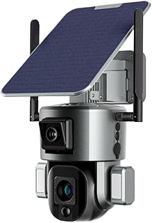 Cámara de seguridad, Cámara Solar 4K de doble lente de 8MP, Zoom 10X/4X, , cámara de seguridad for exteriores, seguimiento humanoide, cámara de visión nocturna a Color , para seguridad en el hogar ext