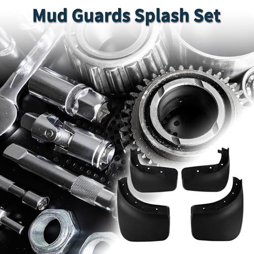 Image of Mud Flaps Splash Guards for Volkswagen Touareg 2011-2017 W /Mount Accessories Mud Guards Front and Rear 1 Set