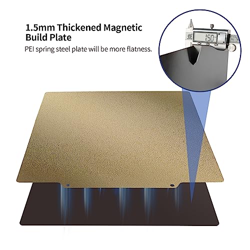 Image of Double Sided Textured PEI Sheet 350x350mm, Flexible PEI Spring Steel Sheet+Magnetic Build Plate for Voron 2.4 RepRap 3D Printer
