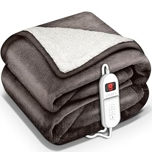 sinnlein® Coperta Elettrica 160x120cm con spegnimento automatico | 9 Livelli di Riscaldamento, Timer, Riscaldamento Rapido, Per Divano, Letto