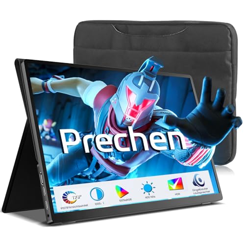 Tragbarer Monitor Touchscreen,14 Zoll 1920X1200 IPS Touchscreen mit Schutztasche, Reisemonitor mit Lausprecher & Lautsprecher, 100% sRGB HDMI USB C CNC Externe Monitore für Windows Laptop PC