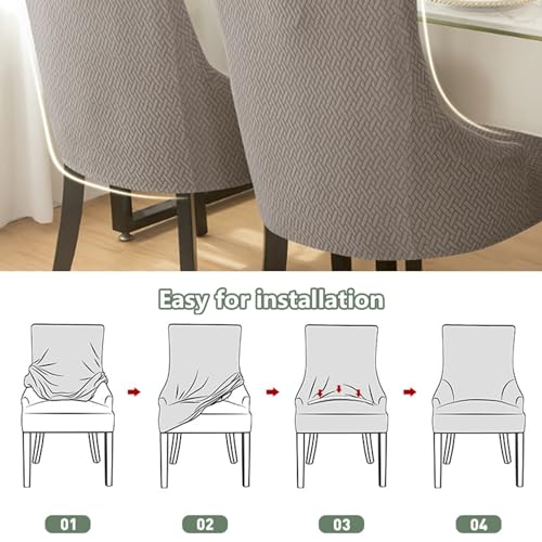 Housses de chaise extensible lot de 4 protecteurs complets - 5