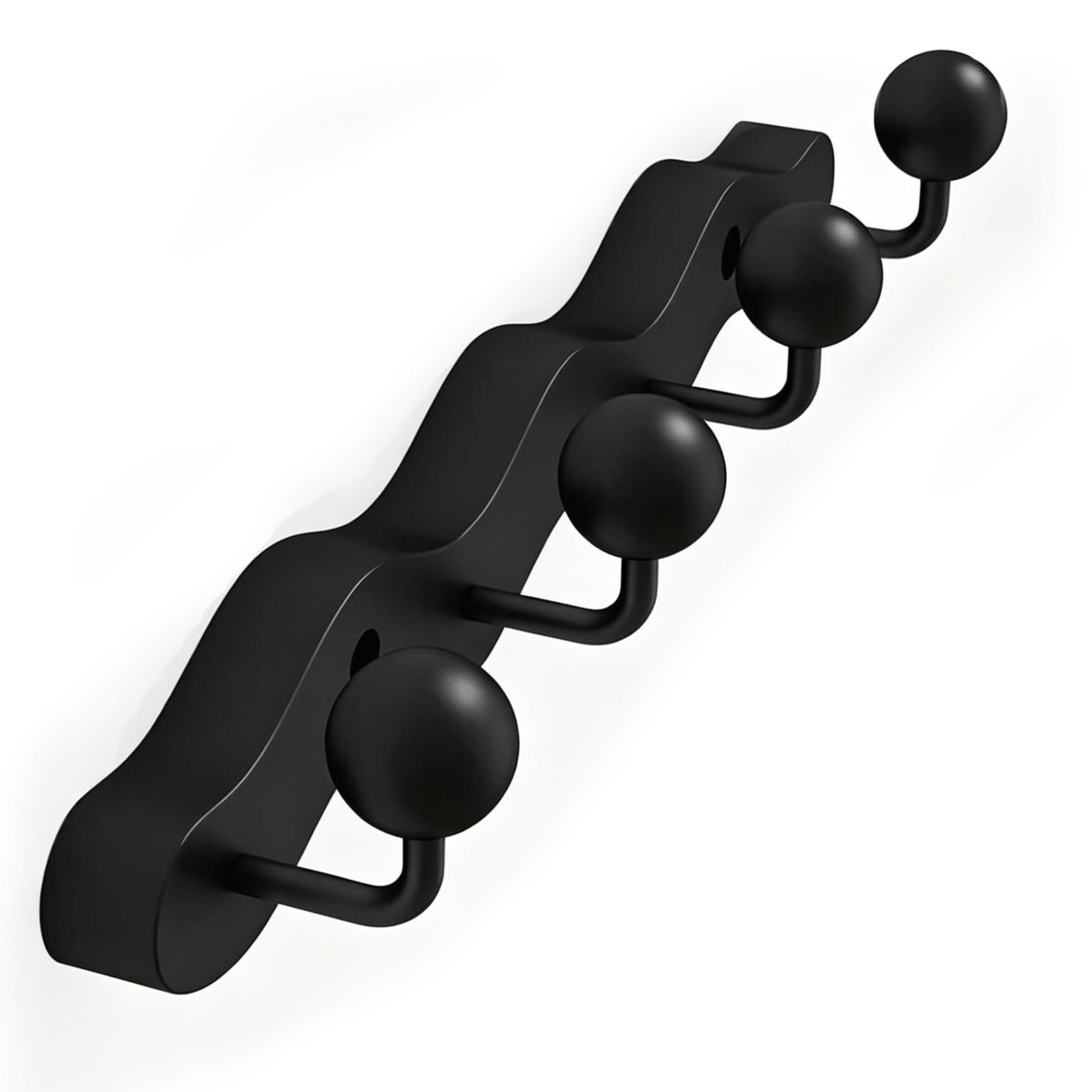 Ltsrll Black Rustic Wall-Mounted Coat Rack Hooks For Bathroom Closet Entryway
