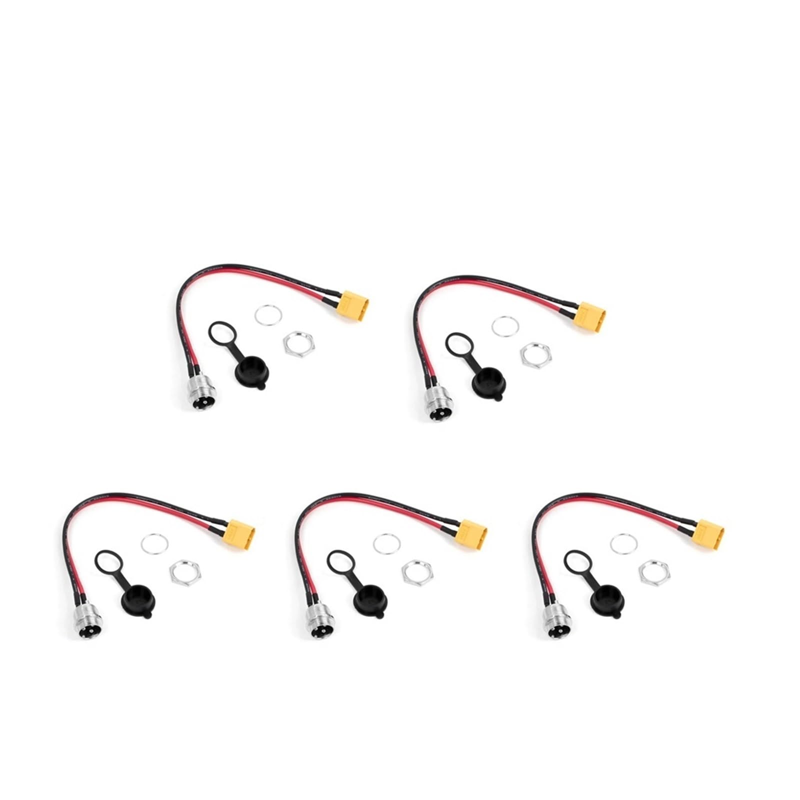 1 à 5 pièces de connecteurs XT60/XT30 à 3 Broches GX16 compatibles avec Les trottinettes électriques VSETT 8, 8+, 9, 9+, 10+, Zero 8, 9, 10, 8X, 10X et 11X.(5PCS XT60)
