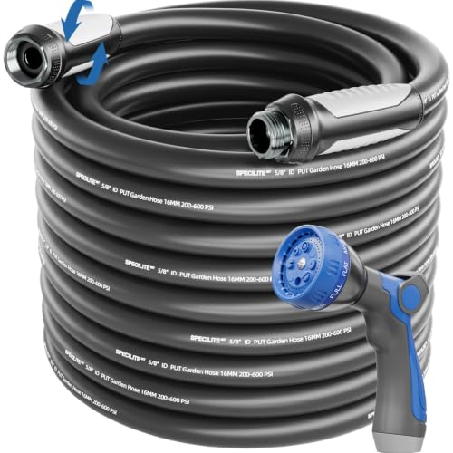 Image of SPECILITE Garden Water Hose 100 ft x 5 /8 inch, Ultra-Lightweight & Easy to Store