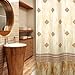 Produktbild TEXTIL DUSCHVORHANG KOLONIAL BEIGE BRAUN 180x200 cm INKL. QUALITÄTSRINGE! 180 x 200! SHOWER CURTAIN BROWN!