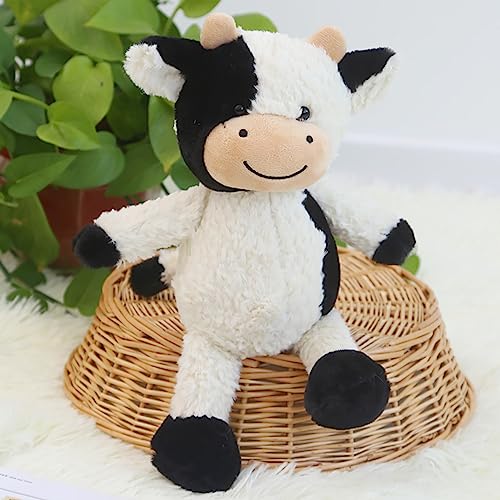Trayosin Kuscheltier Kuh Plüschtier Super Weich Plüsch Niedliche Puppe Flauschiger Stofftier Kuh zum Spielen, Sammeln & Kuscheln für Jungen Mädchen (Stehend Kuh 30cm)